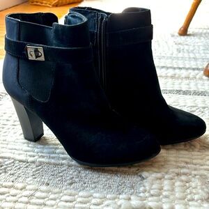Black Ankle Boots with buckle accent
